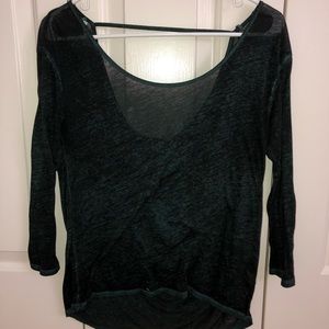 Dark green 3/4 length tee